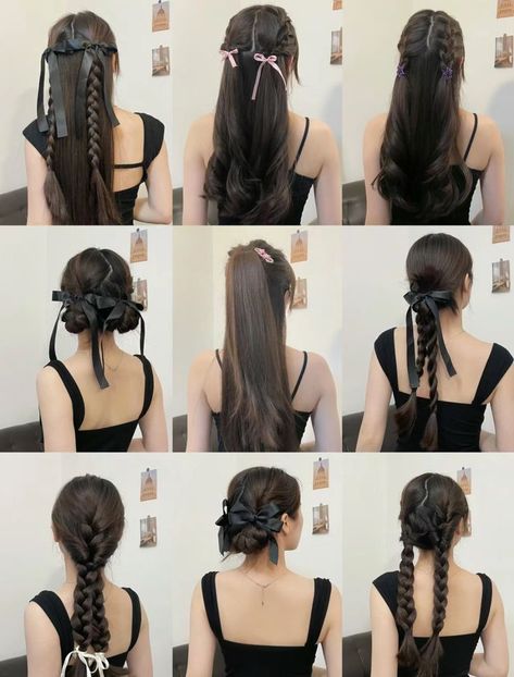 Κούρεμα Bob, Hair Style Korea, Hair Inspiration Long, Hairstyles For Layered Hair, Fishtail Braid, Ribbon Hairstyle, Peinados Fáciles Para Cabello Corto, Hair Tutorials Easy, Hairstyle Inspo