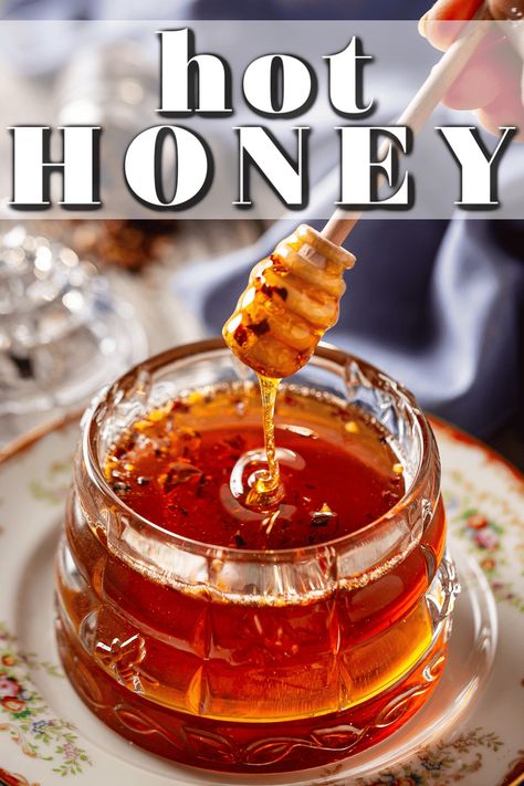 This copycat Mike's Hot Honey recipe couldn't be simpler to make and it tastes great on everything from chicken to pizza to cocktails to breads to desserts! Drizzle Recipe, Xmas Appetizers, Hot Honey Recipe, Honey Drizzle, Cookie Crisp, Sweet Potato Biscuits, Brunch Bread, Honey Sauce, Spicy Honey