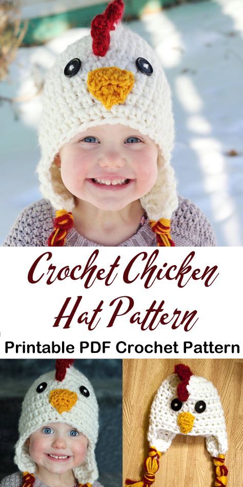 animal hat crochet patterns - crochet pattern pdf - amorecraftylife.com #hat #baby #crochet #crochetpattern Animal Crochet Hat Pattern Free, Crocheted Chicken Hat, Crochet Animal Beanie Pattern Free, Crochet Hat For Chicken Pattern Free, Crochet Character Hats Free Pattern Kids, Infant Crochet Patterns Free, Crochet Chicken Hat Pattern Free, Crochet Chicken Hat Pattern, Chicken Hat Crochet Pattern