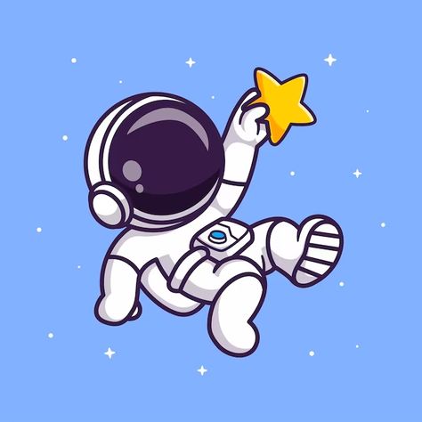 Catalyststuff | Freepik Astronaut Drawing, Star Cartoon, Cute Happy Quotes, Illustration Science, Astronaut Illustration, Astronaut Cartoon, Book Illustration Design, Space Themed Room, Astronaut Birthday