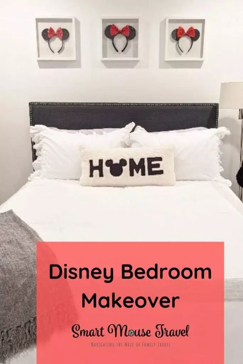 Disney Themed Guest Bedroom, Disney Themed Bedrooms For Adults, Disney Bedroom Adult, Disney Adult Bedroom, Disney Bedroom Ideas For Adults, Disneyland Bedroom, Disney Room Ideas For Adults, Adult Disney Bedroom, Disney Themed Bedroom