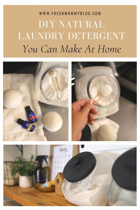 DIY Natural Laundry Detergent You Can Make At Home: Easy, Non-Toxic, and only 4 Ingredients (NO bar soap)! - Fresh Mommy Blog Natural Laundry Detergent Recipe, Diy Natural Laundry Detergent, Diy Laundry Detergent Powder, Natural Laundry Detergent Powder, Homemade Laundry Detergent Powder, Powder Laundry Soap, Laundry Soap Recipe, Diy Detergent, Diy Laundry Soap