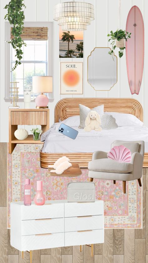 Blair Bedroom, California Bedroom, Summer Room Decor, Beachy Room Decor, California Room, Dream Bedrooms, Apartment Vibes, College House, Beachy Room