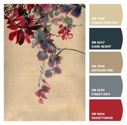 Paint colors from Chip It! by Sherwin-Williams        this is that blend of beige, gray, blue & red i've been search for  ~lrn~ Color Palette For Home, Basement Carpet, Red Rooms, Color Palate, Color My World, Bedroom Paint, Remodel Bedroom, Living Room Colors, Paint Schemes