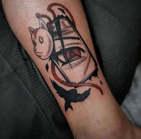 Neo Traditional Anime Tattoo, American Traditional Naruto Tattoo, Japanese Symbols Tattoo, Pokemon World, Traditional Japanese Tattoo Designs, Song Tattoos, Tattoo World, Naruto Tattoo, Mini Tattoo