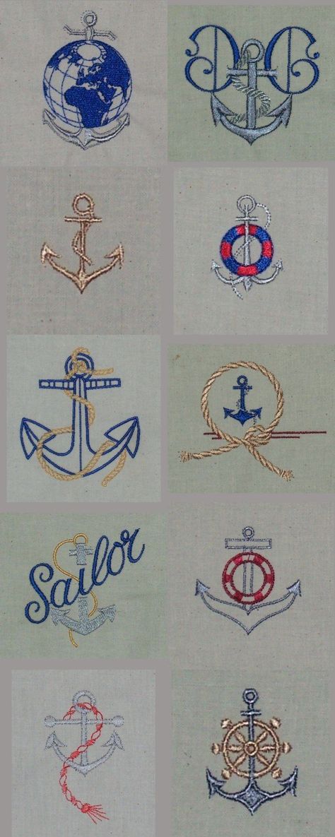 Anchors Away Embroidery Machine Design Details Embroidery Designs Tutorials, Penguin Dance, Embroidery Printable, Sweet Embroidery, Friendship Quilt, Abstract Doodles, Nautical Embroidery, Sew Machine, Brother Embroidery Machine