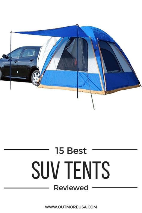 Are you interested in a tent that attaches to the back of your car, SUV, or crossover? These tents are for SUV camping and attach right to the back of your car. Here we've rounded up the best SUV tents from small to multi-room tents including brands like Napier, Rightline, Ozark Trail, and from retailers like Amazon and Walmart. Check out the SUV tent awnings as well for tailgaiting, picnics, or barbeques. Suv Tent Camping, Lincoln Suv, Truck Bed Tent, Suv Tent, Tactical Truck, Suv Camping, Small Rv, Best Suv, Grey Car