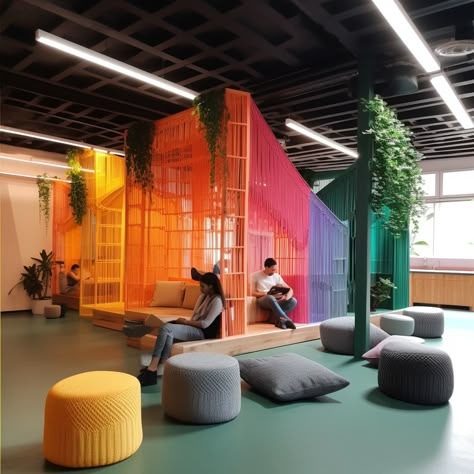 Interior Coworking Space, Collaborative Spaces Workspaces, Innovative Workplace Design, Colorful Coworking Space, Coworking Office Design Workspaces, Creative Coworking Space Design, Collaborative Workspace Design, Workplace Design Collaborative Space, Co Working Space Design Interiors