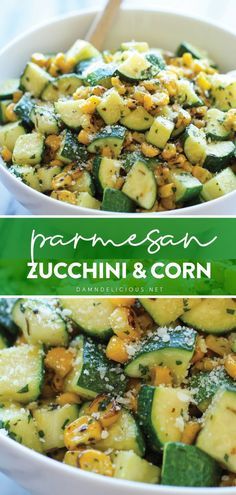 Good Healthy Dinner Recipes, Zucchini Side Dish, Vegetable Side Dishes Recipes, Parmesan Zucchini, Side Dishes Recipes, Dinner Sides, Corn Salad, Diet Vegetarian, Veggie Side Dishes