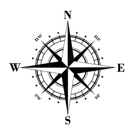 15cm*15cm Art Design Vinyl NSWE Compass Car Stickers Decals Black/Silver S6 3505-in Car Stickers from Automobiles & Motorcycles on Aliexpress.com | Alibaba Group Wm Logo, Nautical Compass Tattoo, Compass Rose Tattoo, Compass Art, Compass Tattoo Design, Tattoo Zeichnungen, Nautical Compass, Compass Design, Arrow Tattoo