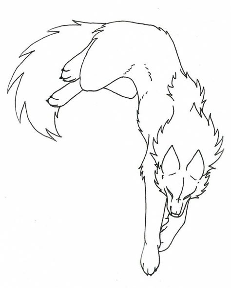 Wolf Body Base Drawing, Wolf Drawing Sketch, Wolf Line Art, Wolf Lineart, Wolves Drawing, Printable Anime Coloring Pages, Wolf Drawing Easy, Wolf Outline, Wolf Base