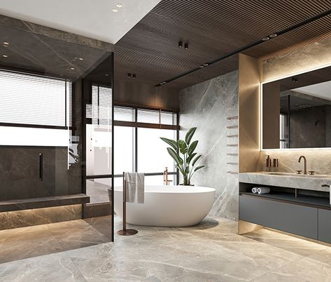 Big Bathroom Design, Master Bathrooms Luxury, Modern Master Suite, Bedroom Design On A Budget, Bathroom Inspo Interior Design, Bedroom Decor On A Budget, Luxury Bathtub, Hotel Room Design, Bathtub Design