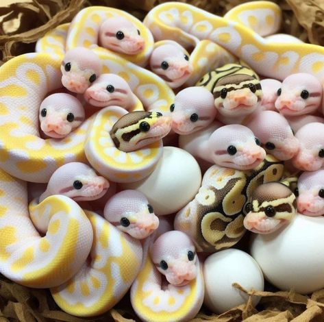 Ball pythons Baby Snakes, Cute Lizard, Pretty Snakes, Flipagram Instagram, Cute Reptiles, Cute Snake, Cute Small Animals, Pet Snake, Cute Animals Puppies