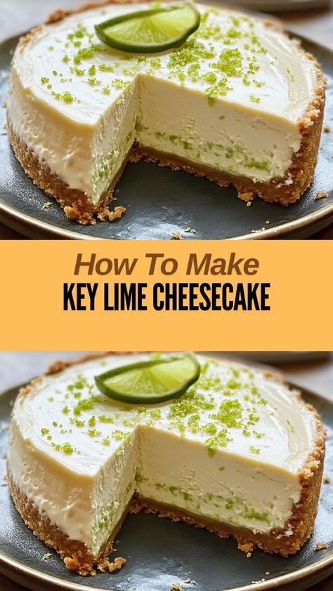 Graham Cracker Crust: 1½ cups graham cracker crumbs 2 tablespoons granulated sugar 6 tablespoons butter, melted... Graham Cracker Crust Dessert, Graham Cracker Crust Cheesecake, Key Lime Cheesecake Recipe, Graham Cracker Recipes, Key Lime Cheesecake, Coconut Cheesecake, Dirt Cake, Lime Cheesecake, Dessert Spread