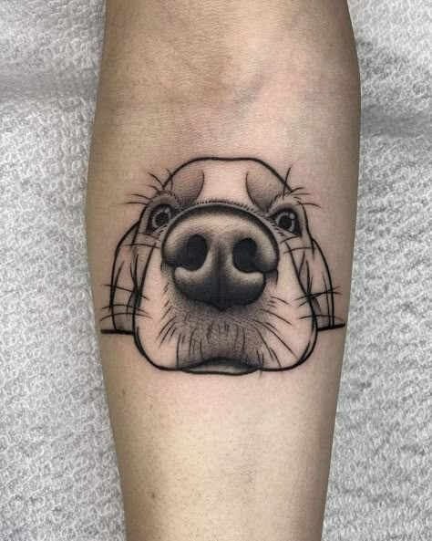 Mens Dog Tattoo Ideas, Dog Face Tattoo Ideas, Black Dog Traditional Tattoo, Multi Dog Tattoo, Tattoo Ideas For Dog Owners, Doberman Outline Tattoo, New School Dog Tattoo, Bernedoodle Tattoo, Bernese Tattoo