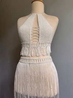 Macrame Set, Macrame Skirt, Macrame Crop Top, Festival Dress, Beach Wedding Dress, Dancer Costume, Goddess Dress, Hippie Wedding Dress - Etsy Turkey White After Party Dress, White Festival Outfit, Skirt Macrame, Macrame Crop Top, Macrame Skirt, Hippie Wedding Dress, After Party Dress, Wedding Dresses Hippie, Dancer Costume