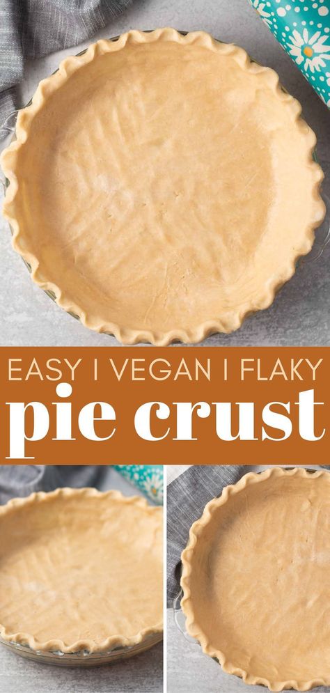 Dairy Free Pie Crust, Vegan Pie Crust Recipe, Vegan Pies, Vegan Pie Crust, Vegetable Shortening, Vegan Sweet Treats, Vegan Pie, Pie Crust Recipe, Flaky Pie Crust