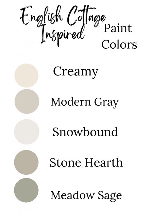 Try these paint colors for your home that match the English Cottage Aesthetic. Here are 5 English Cottage Inspired Paint Colors in our home. Antique Farmhouse Paint Colors, English Country Cottage Paint Colors, Country Cottage Colour Palette, English Cottage Style Paint Colors, Cottage Core Exterior Paint, English Inspired Home Exterior, English Cottage Colors Palette, Country Cottage Colour Scheme, English Cottage Basement