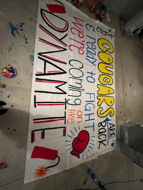 Football Signs Cheerleaders, Bust Out Signs Football, Freshman Signs Ideas, Fence Signs For Football Games, Football Sign Ideas For Games, Cheer Signs For Football Posters, Cheer Posters Ideas Signs Cheerleading School Spirit, Pep Rally Posters Senior, Posters For Cheerleaders