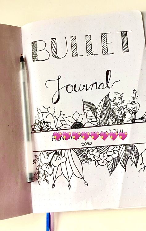 Bullet Journal Name Page, Bullet Journal Front Page, Diy Journal Cover, Bujo Key, Planer Ideas, Journals Books, New Bullet Journal, Journal For Beginners, Written Letters