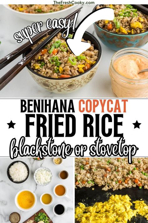 Benny Hanna Fried Rice Recipe, Diy Hibachi Fried Rice, Bennihanna Fried Rice, Habachi Fried Rice, Japanese Steakhouse Fried Rice, Japanese Hibachi Fried Rice Recipe, Best Hibachi Fried Rice, Habatchi Recipe, Benihana Recipes