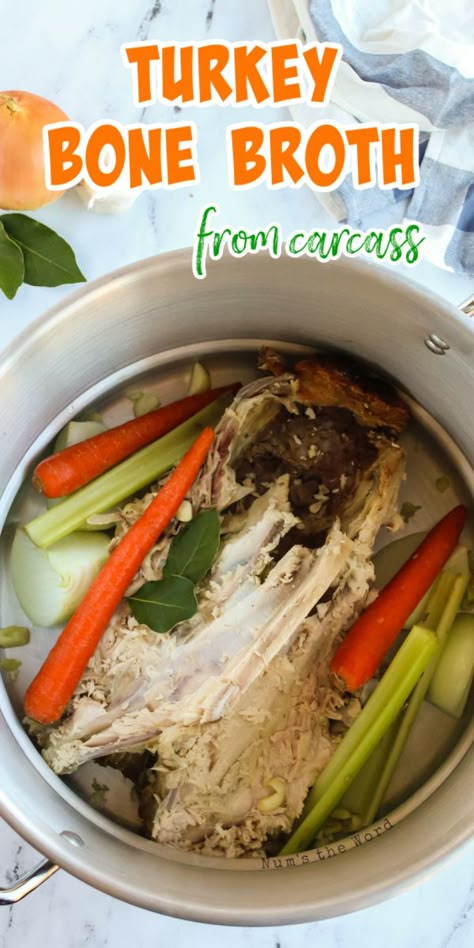 Turkey Bone Broth, Turkey Stock Recipe, Bone Broth Recipes, Turkey Soup Recipe, Homemade Bone Broth, Stock Recipes, How To Make Turkey, Turkey Broth, Bone Broth Recipe