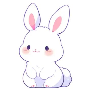 Bunny Png Cute, Drawing Cute Rabbit, White Bunny Drawing, Rabbit Cute Drawing, Bunny Concept Art, Bunny Cartoon Drawing, White Rabbit Cartoon, How To Draw Bunny, Cute Rabbit Drawing