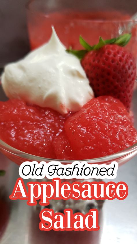 Easy Side Salad Recipes Simple, 7up Jello Salad Recipe, Applesauce Salad, Applesauce Jello, 7 Up Salad, Keto Jello, Salad With Strawberry, Strawberry Pretzel Salad Recipe, Raspberry Salad