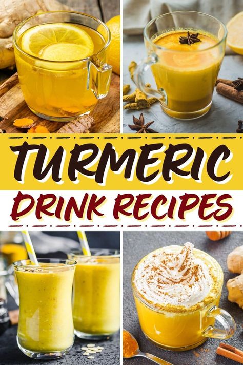 Turmeric Drink Recipes, Turmeric Drinks, Turmeric Detox Drink, Turmeric Smoothie Recipes, Turmeric Tea Recipe, Turmeric Drink, Reflux Recipes, Edible Recipes, Acid Reflux Recipes