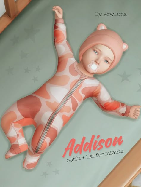 ADDISON set | Patreon Sims Infant, Sims 4 Infant Cc, Sims 4 Infants, Infant Cc, Sims 4 Infant, Sims Baby, Infant Hat, Sims 4 Cc Kids Clothing, Sims Packs