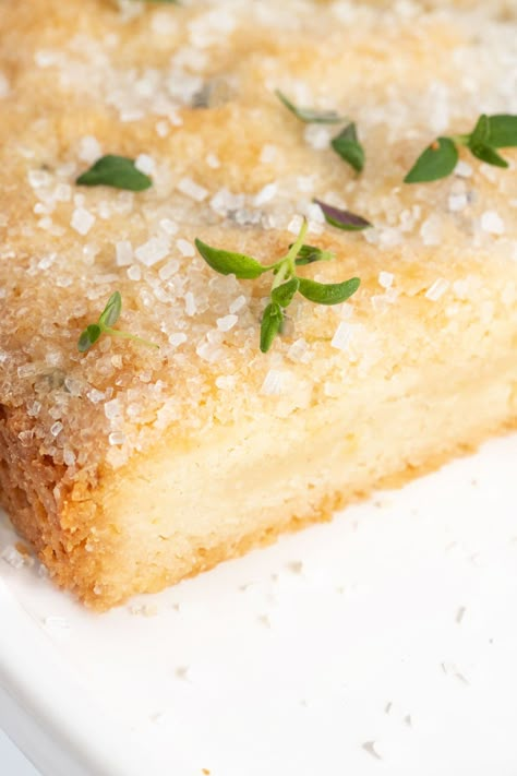 This Lemon Thyme Shortbread is not only ridiculously easy to make, it's also melt-in-your-mouth delicious and ALWAYS brings rave reviews! #lemonshortbread, #lemonthymeshortbread, #easylemonshortbread, #easyshortbreadcookies Lemon Thyme Dessert, Thyme Shortbread Cookies, Lemon Rosemary Shortbread, Lemon Thyme Bars, Lemon Thyme Shortbread Cookies, Lemon Thyme Cookies, Thyme Dessert, Lemon Thyme Cake, Lemon Thyme Recipes