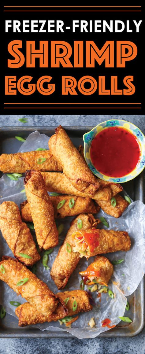 Shrimp Egg Rolls, Homemade Egg Rolls, Chinese Egg, Shrimp Rolls, Egg Roll Recipes, Egg Roll Wrappers, Easy Chinese Recipes, Chop Suey, Fried Shrimp