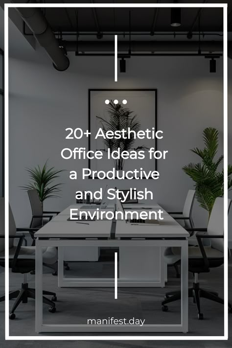 Creating a workspace that is both functional and visually appealing can significantly impact your productivity and well-being. Whether you’re working from home or in a traditional office setting, a thoughtfully designed workspace can inspire creativity, reduce stress, and make your workday more enjoyable. In this blog post, we’ll explore 15 aesthetic office ideas that will… Office Startup Design, Productive Office Design, Modern Business Office Design, Modern Workspace Design, Transitional Office Design Inspiration, Office Manager Aesthetic, Small Company Office Design, Workplace Office Design, Corporate Office Design Ideas