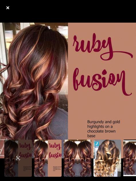 Red Hair With Blonde Highlights, Summer Hair Highlights For Brunettes, Red Blonde Hair, Pink Blonde Hair, Highlights For Brunettes, Summer Hair Highlights, Hair Color Burgundy, Corte Bob, Gorgeous Hair Color