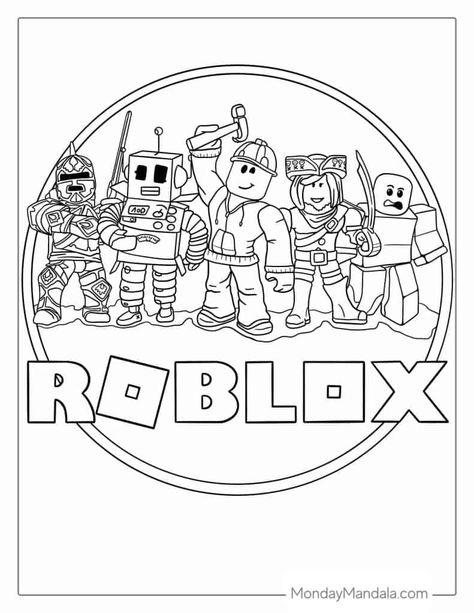 Roblox Coloring Pages Free Printable, Roblox Coloring Pages, Roblox Coloring, Disney Coloring Pages Printables, Kids Colouring Printables, Roblox Party, Colouring Ideas, Gratis Printables, Coloring For Boys