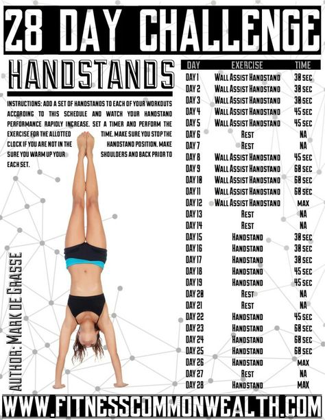 Handstand challenge Dance Flexibility Stretches, Handstand Training, Handstand Challenge, Month Workout Challenge, Hand Stand, Oatmeal Banana, Yoga Handstand, Yoga Iyengar, Calisthenics Workout