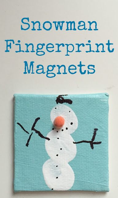 Snowman Fingerprint Magnets DIY Craft for Kids. A Fun Activity Idea for Children. Fingerprint Snowmen, Fingerprint Magnets, Preschool January, Prek Christmas, Diy Craft For Kids, Magnets Diy, Fingerprint Crafts, January Art, Storytime Ideas