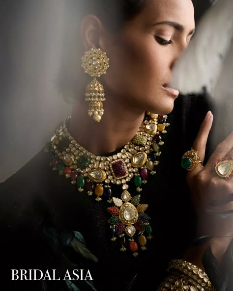 Jewellery Portrait, Jewellery Fashion Shoot, Bridal Asia, Hazoorilal Jewellers, Jewelry Shoot, Jewellery Shoot, Jewellery Photography Inspiration, Buy Gold Jewelry, Sabyasachi Jewellery