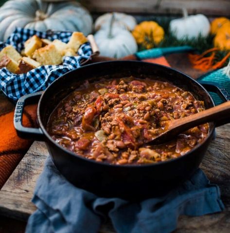 Lamb Chili Recipe, Lamb Chili, Ground Lamb Recipes, Lamb Chop, Watching Football, Lamb Dishes, Chili Cook Off, Pot Dinners, Ground Lamb