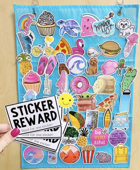 Classroom Sticker Reward System, 2nd Grade Reward System, 3rd Grade Reward System, Sticker Classroom Management, Easy Behavior Management System, Elementary Reward System, Art Class Reward System, 4th Grade Behavior Management, Sticker Reward System