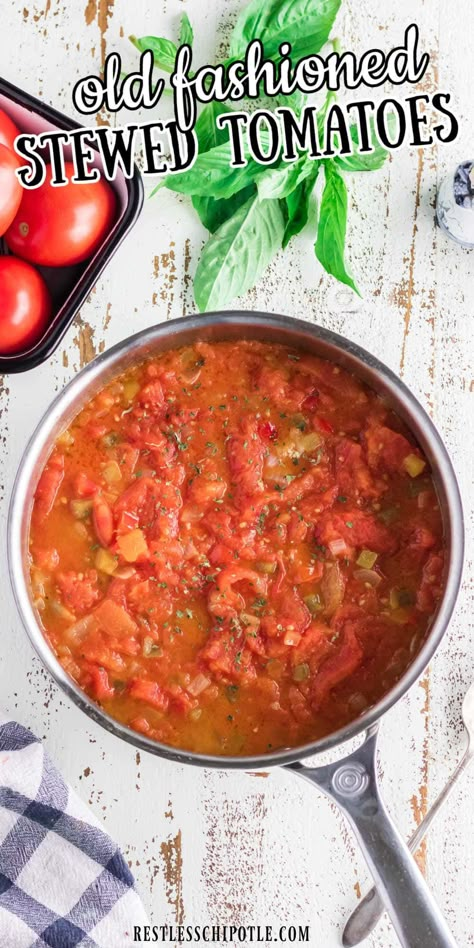 Stewed Tomato Canning Recipes, Stewed Canned Tomatoes Recipe, Stewing Tomatoes To Freeze, Freezing Stewed Tomatoes Recipe, Freezer Tomatoes Recipes, How To Make Stewed Tomatoes Recipes, Freezing Stewed Tomatoes, Crockpot Stewed Tomatoes Recipe, Stewing Tomatoes Recipe