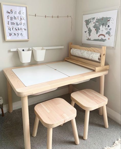 Flisat Sensory Table, Toddler Room Organization, Remodel Basement, Baby Playroom, Montessori Playroom, Basement Living, Basement Playroom, Finished Basement Ideas, Toddler Playroom