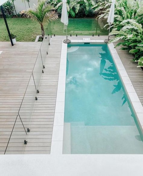 Swimming Pool Surrounds, Small Pools Backyard, Garden Pool Design, Decks Around Pools, Dream Backyard Pool, Outdoor Pool Area, Pools Backyard Inground, Swimming Pool Landscaping, Pool Steps