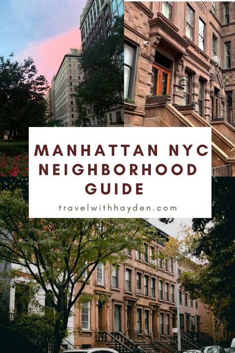 🏢Choosing where to stay in NYC can be a bit difficult because each area offers something different. Checkout this full guide to the best neighborhoods in NYC’s Manhattan and what each neighborhood has to offer! Nyc By Neighborhood, Nyc Neighborhood Guide, Where To Stay In Manhattan, New York Girls Trip, Where To Stay In Nyc, Us Cities To Visit, Nyc Tips, Manhattan Neighborhoods, Greenwich Village Nyc