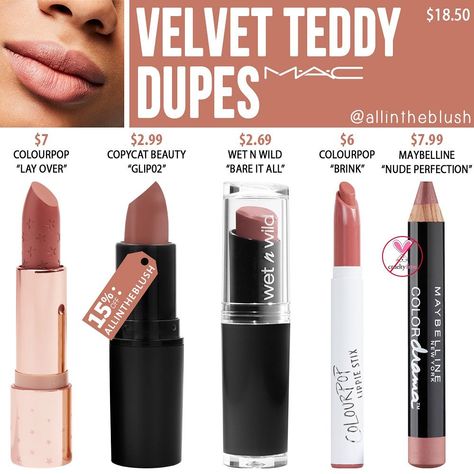 Mac Velvet Teddy, It Cosmetics Cc Cream, Festival Make Up, Mac Blush, Lipstick Kit, Maybelline Makeup, Velvet Teddy, Lip Smackers, Blush On