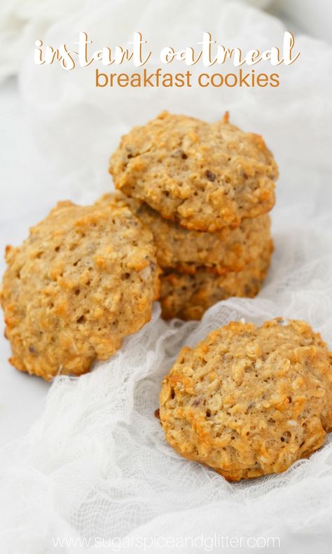 Instant Oatmeal Cookies, Instant Oatmeal Recipes, Instant Oatmeal Packets, What Is Healthy Food, Oatmeal Breakfast Cookies, Breakfast Cookie Recipe, Healthy Diet Food, Healthy Oatmeal Cookies, Healthy Food Habits