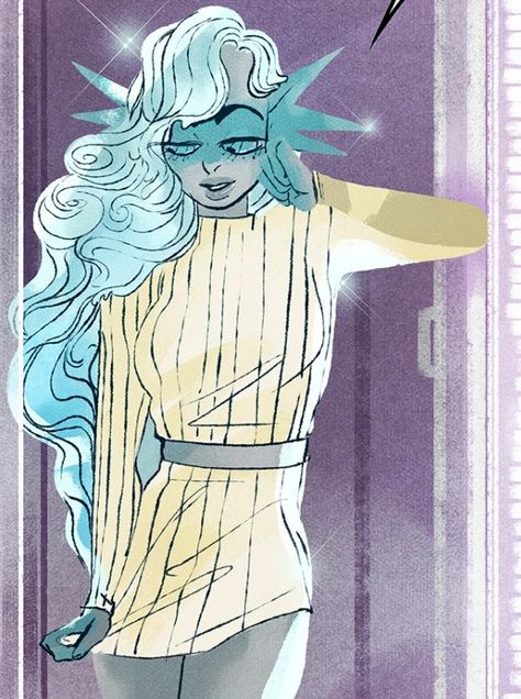 Personal Secretary, Hair With Curls, Sea Nymph, Princess Jellyfish, Adventure Time Girls, Long White Hair, Greek Mythology Art, Lore Olympus, Hades And Persephone