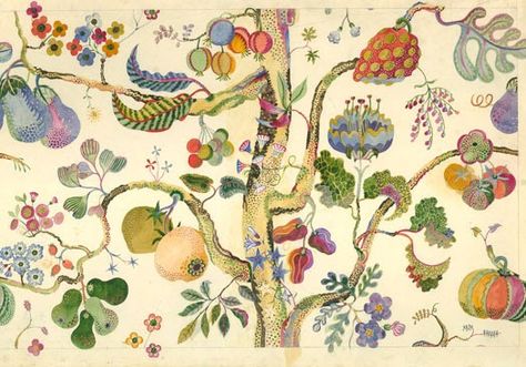 Joseph Frank, Josef Frank, Master Drawing, Art Et Illustration, Tree Designs, Textile Patterns, Botanical Illustration, Textile Prints, Print Pattern