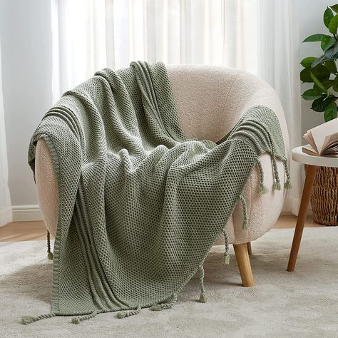 Green Throws, Hand Knitted Throws, Cable Knit Throw Blanket, Chunky Knit Throw Blanket, Sage Green Bedroom, Green Throw Blanket, Green Blanket, Green Couch, Chunky Knit Throw