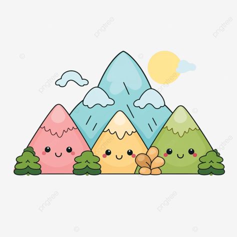 cute cartoon mountain green yellow and pink collection child sticker png Cute Mountain Drawing, Mountain Cartoon, Cartoon Mountains, Cartoon Mountain, Mountain Drawing, Sticker Png, Bridal Party Favors, Pink Collection, Transparent Image